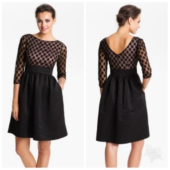 Eliza J Dresses & Skirts - Eliza J Polka Dot Fit & Flare Cocktail Dress